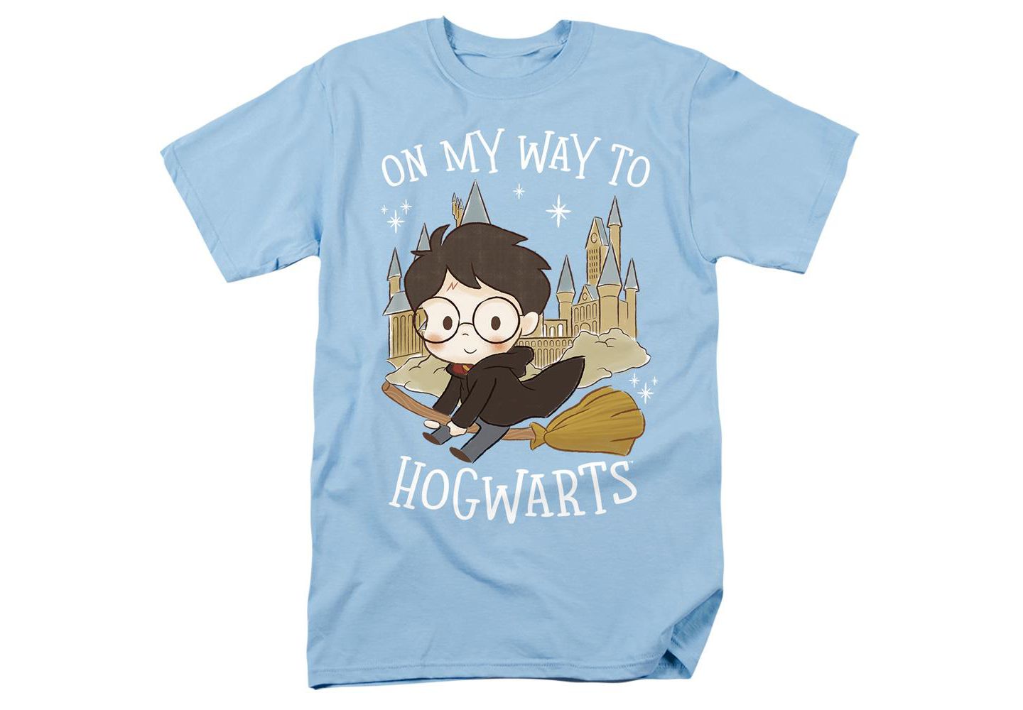 Мужская футболка Harry Potter On My Way To Hogwarts, цвет: Светлый синий — фото 1