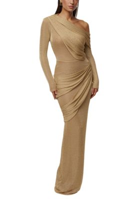  Women's Opulent Metallic Maxi Skirt and Bodysuit