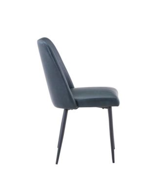 Maddox Mid-Century Modern Faux Leather Upholstered Dining Chair (Set of 2)