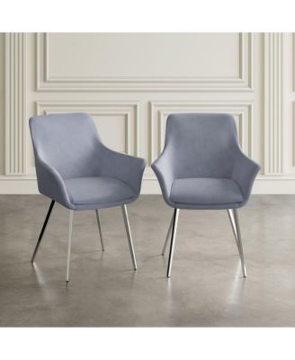 Stella Contemporary Modern Upholstered Platinum Dining Chair