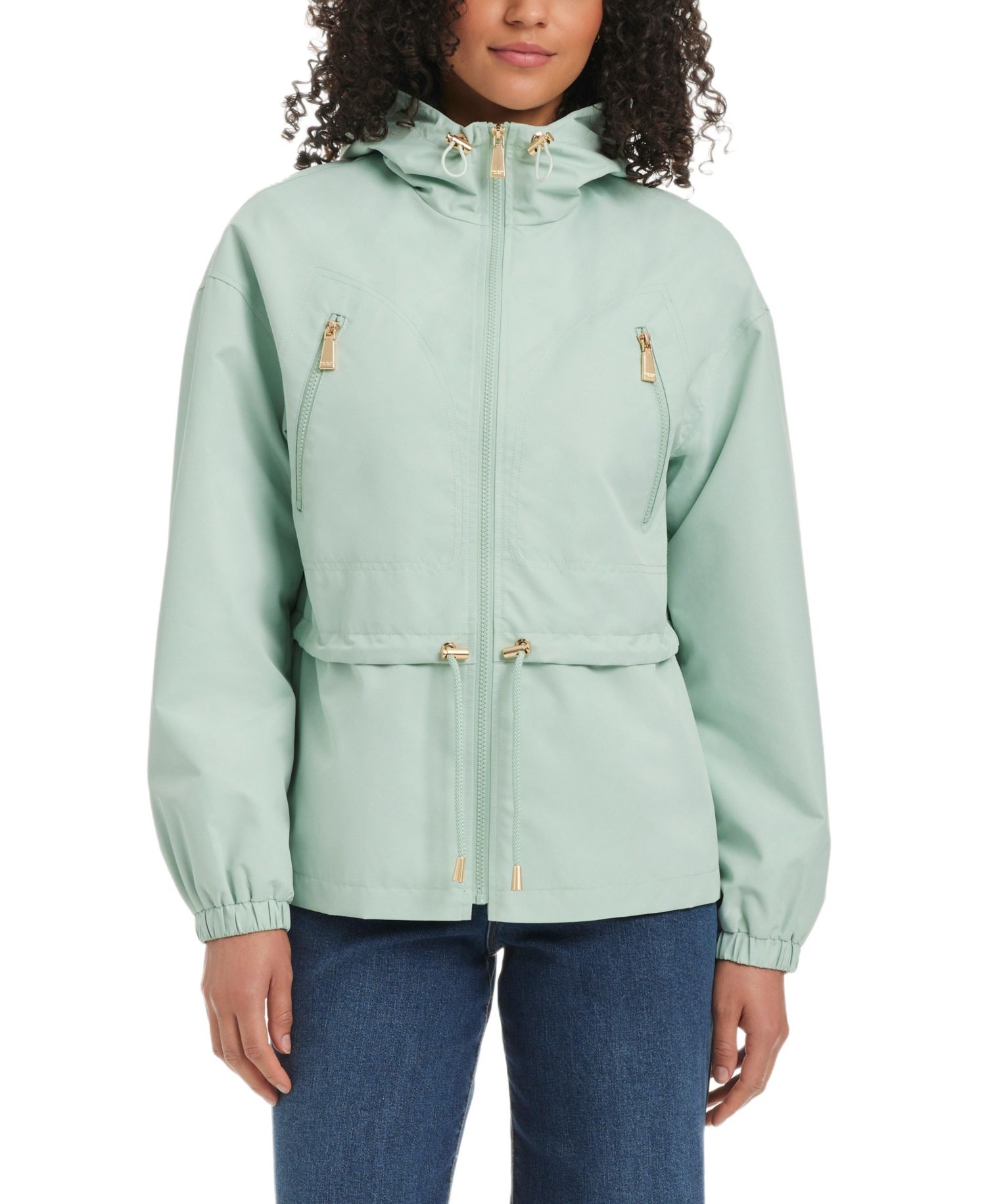Women's Magic Print Cropped Anorak With Attached Hood