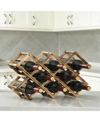 Foldable Wine Rack for Countertop and Cabinets