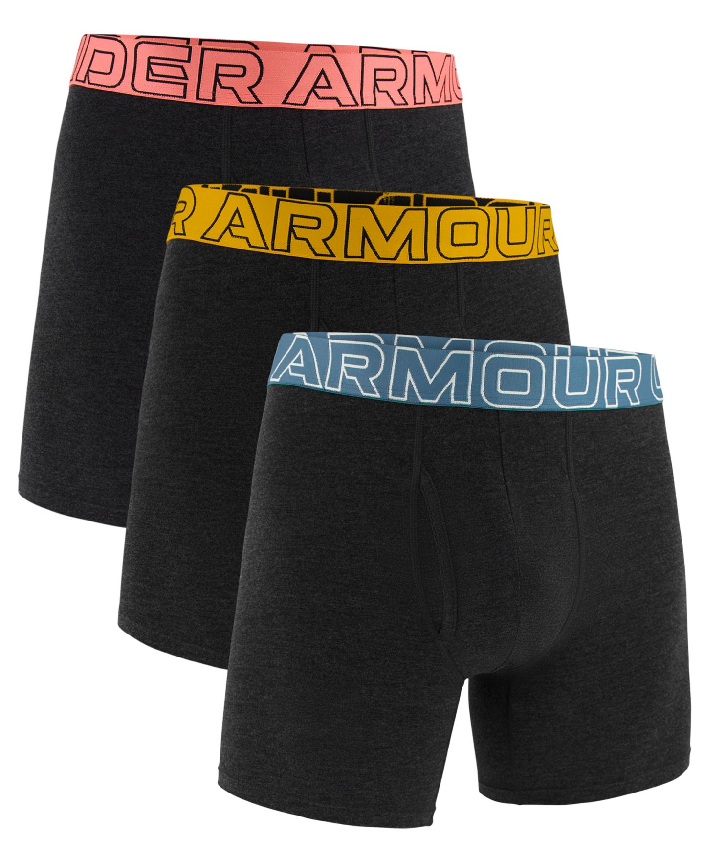 Трусы-боксеры Novelty для мужчин, 3 шт. — Under Armour, цвет: Чёрный — фото 1