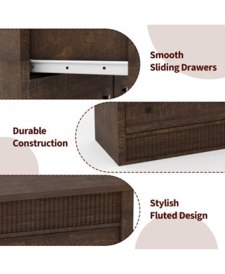 6-Drawer Dresser for Bedroom, 47" Wide Wooden Chest of Drawers