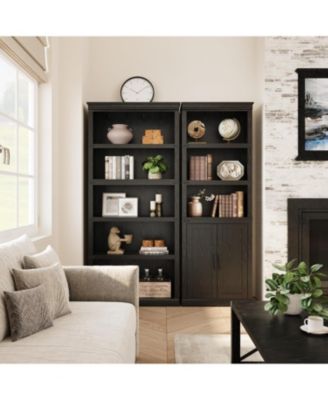 Farmhouse Bookcase with Doors, 5-Tier 70" Tall Bookshelf with Storage Cabinet for Living Room
