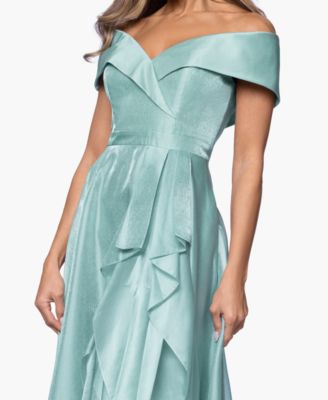 Women's Sweetheart Neck Off-The-Shoulder Ruffle Long Dress