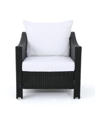 Wicker Club Chairs with Water-Resistant Cushions
