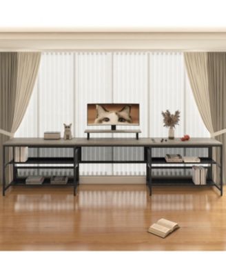 U-Shaped LED Gaming Desk - Large, Sturdy Home Office Computer Desk