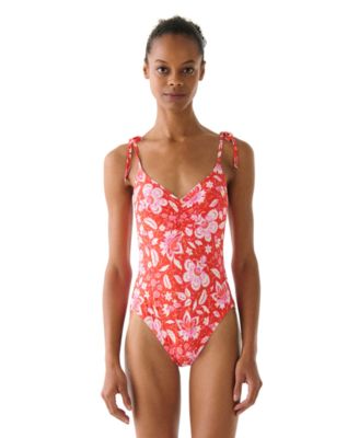 Women's V-Neck One-Piece Swimsuit