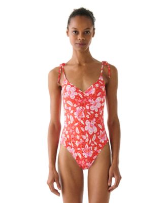 kate spade new york Women's V-Neck One-Piece Swimsuit - Macy's