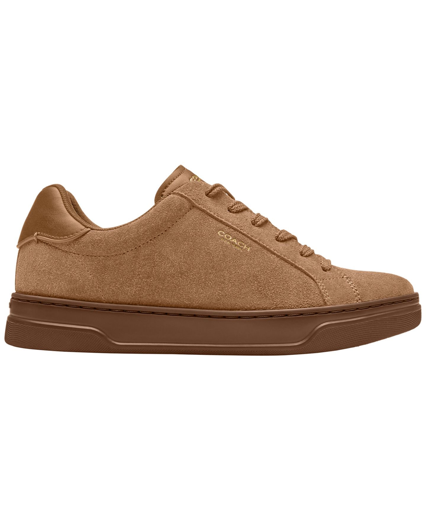 Женские кроссовки COACH High Line Lace-Up, цвет: Кокосовый замшевый — фото 2