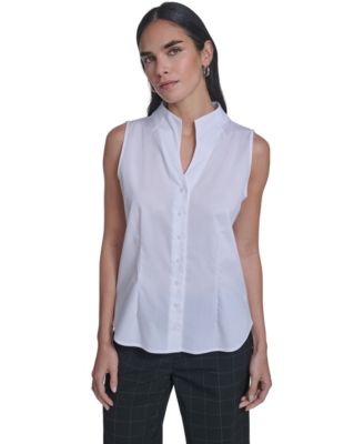 Women's Sleeveless Button-Down Top