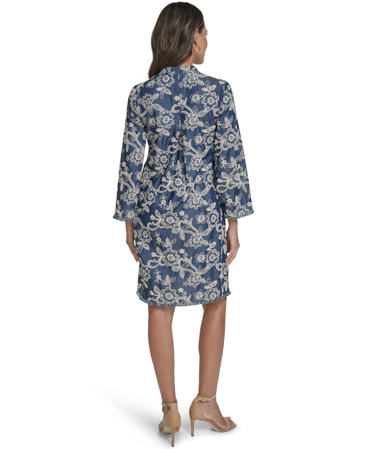 Eliza J Women's Notch Neck Flare-Sleeve Short Dress