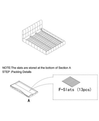 Queen Upholstered Platform Bed Frame