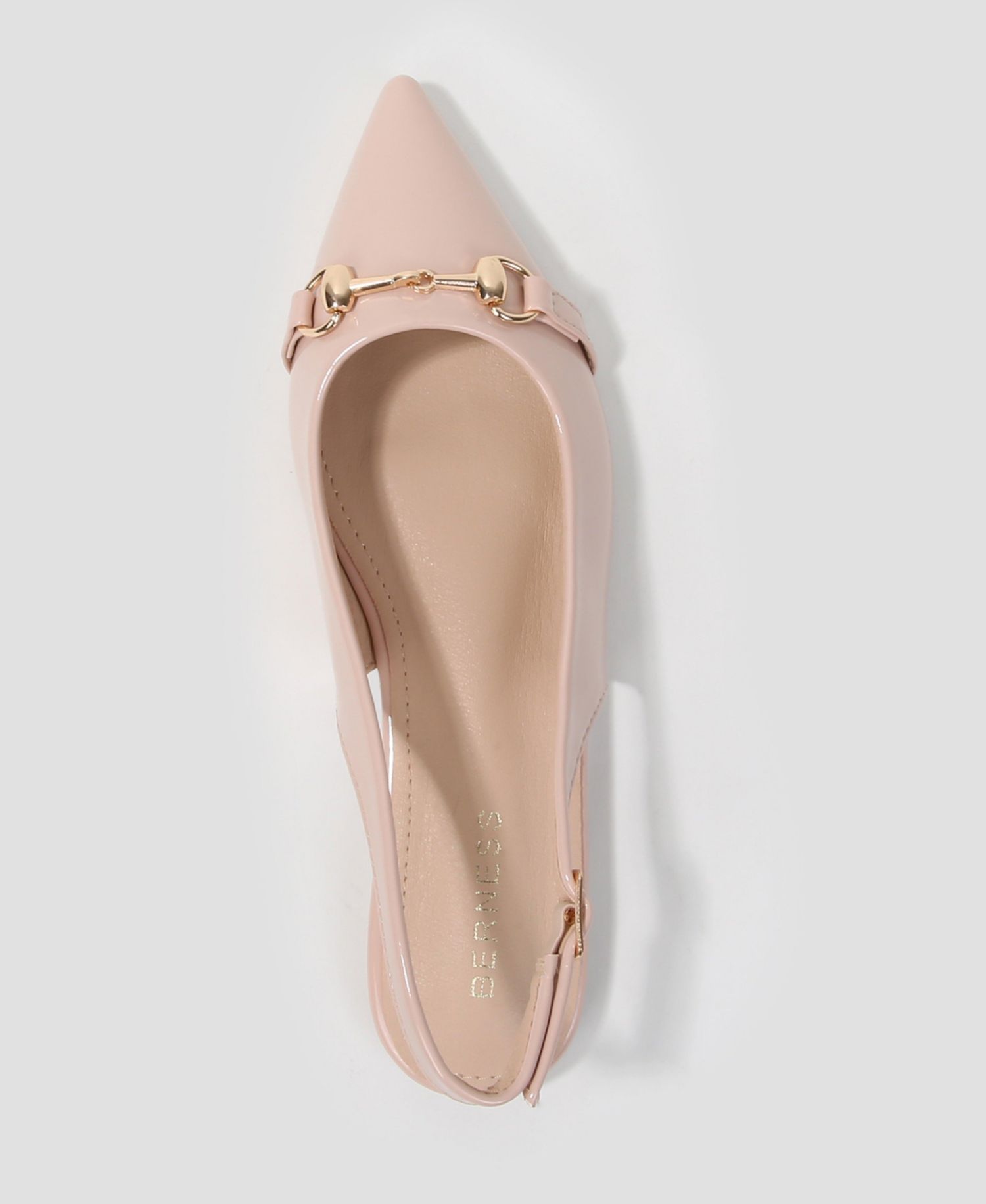 Women's Rio Patent Slingback Flats with Gold-Tone Bit