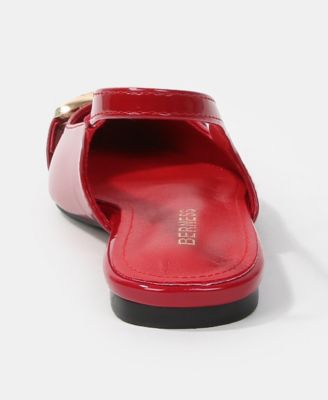 Women's Caeli Slingback Flats with Gold Tone Buckle
