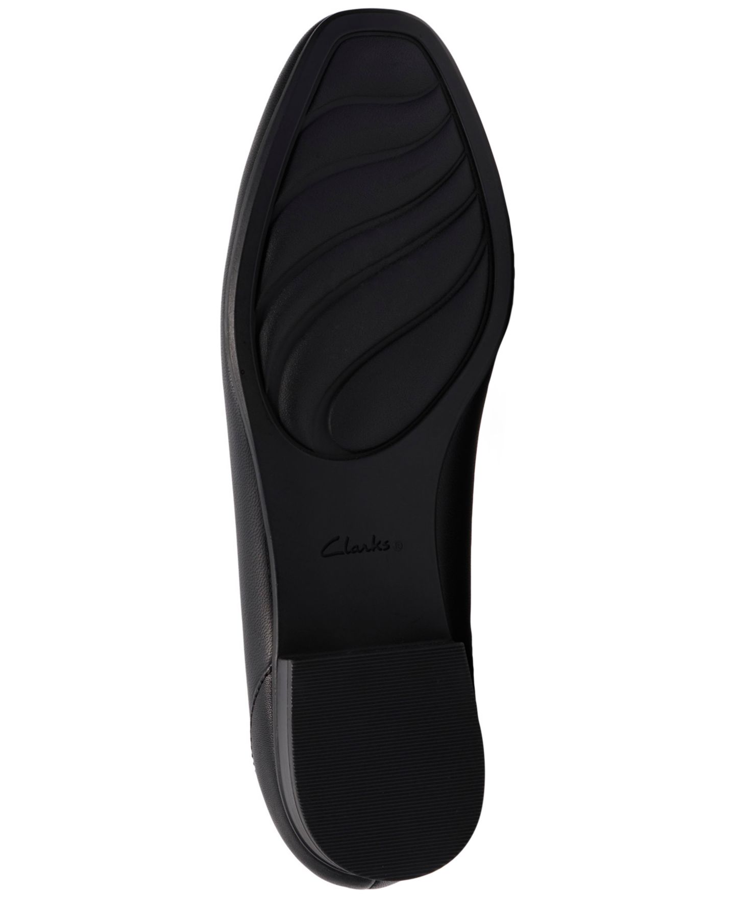 Женские туфли Clarks Juliet Mia Round Toe Dress Loafers, цвет: Чёрный кожаный — фото 5