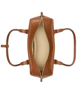 Leather Large Marcy Zip Satchel Bag