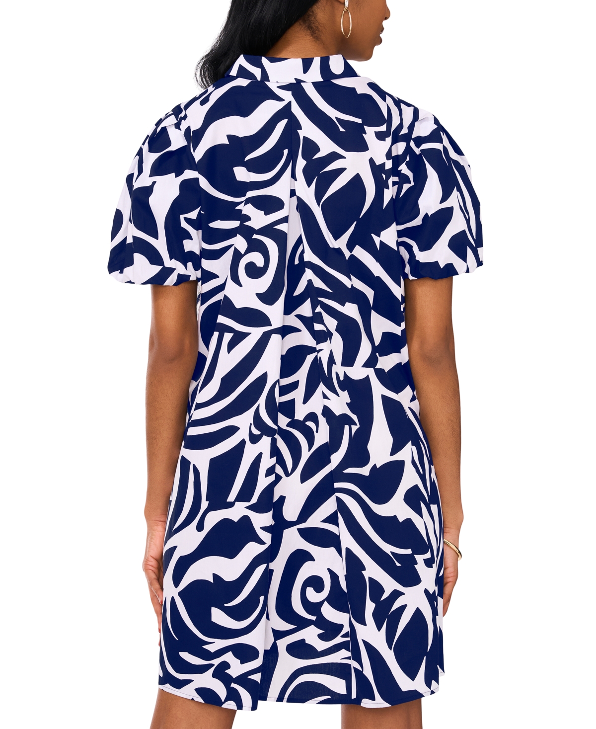 Msk Women's Short-Sleeve Collared Dress