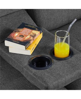 Fabric Upholstered Convertible Futon Sofa Bed for Small Space