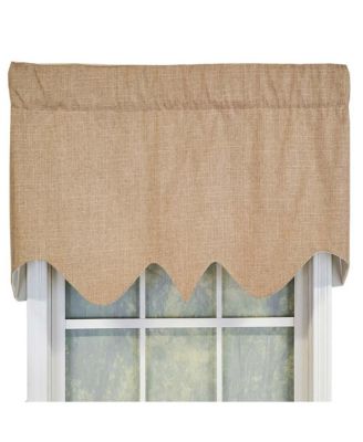 Essential Solid Color Fabric Printed R-Crosby Regal Window Treatment Valance 3" Rod Pocket 50" x 17" Wheat