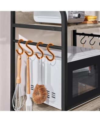 Metal Multilayered Gray Microwave Stand