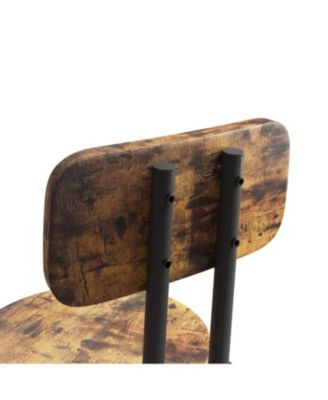 5-Piece Kitchen Counter Height Table Set Bar Table with 4 Chairs