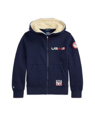 Polo Ralph Lauren Boys' 8-20 Team USA Fleece Full-Zip Hoodie - Macy's