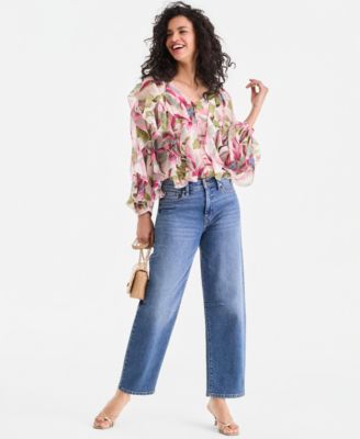 Women's Long-Sleeve Ruffled Blouse