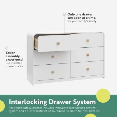 California 6-Drawer Double Dresser