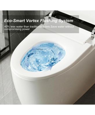 Smart Toilet With Instant pulse flushing | Antibacterial seat ring | Wireless remote control | Vortex flushing | Whole body waterproof