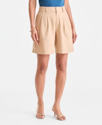 Women's High-Rise Linen Bermuda Shorts