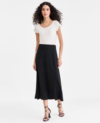Women's Ponte Knit Midi Skirt