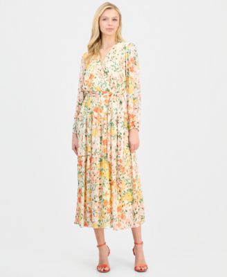 Women's Pleated Tiered Dress