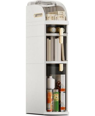  “Slim 3-Tier Bathroom Storage Cabinet with Drawers & Wheels”
