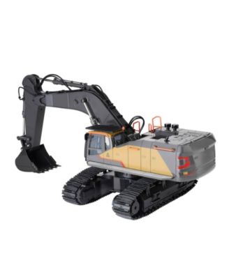 Remote Control Excavator Toy, 11 Channel, 1:14 Scale Remote Control Digger Toy, RC Excavator with Lights & Sound
