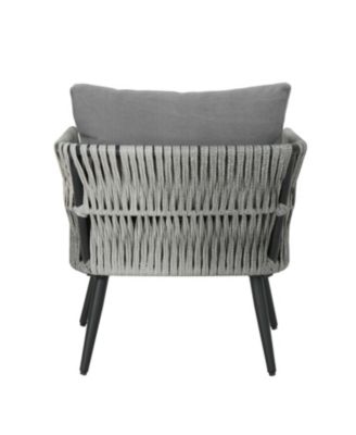 Faux Rattan Patio Club Chair with Cushions
