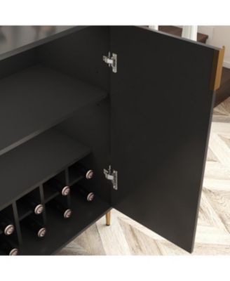 Streamdale Funiture Home wine bar cabinet with rack & shelf
