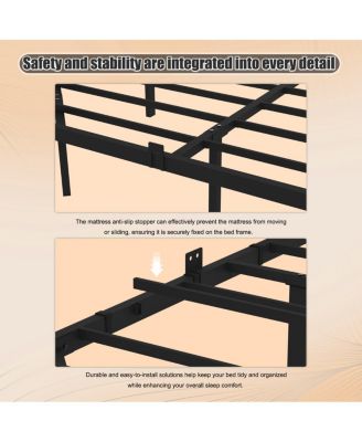 Streamdale  Furniture Full Size Bed Frame, Heavy Duty, LED Light