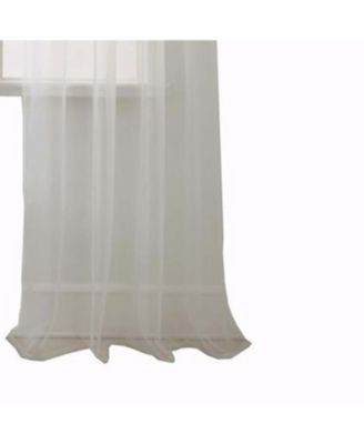 Cara One Sheer Grommet Light Filtering Curtain Panel 54" x 90" Beige