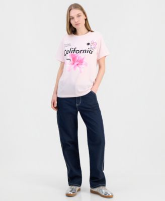 Juniors' My Melody California Flower Graphic T-Shirt