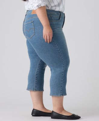 Plus Size 311 Shaping Mid-Rise Skinny Capri Jeans