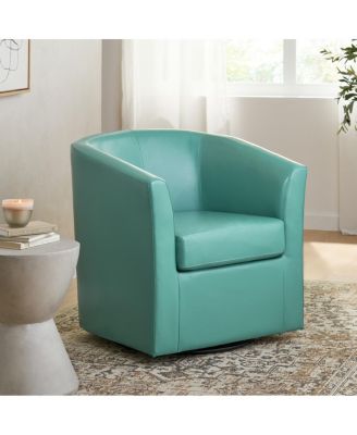 Corley Club Chair: Swivel Barrel Chair