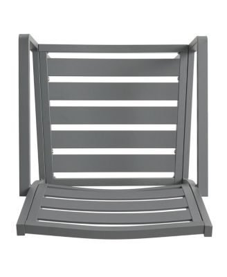 Outdoor Modern Aluminum Dining Chair (Set of 2)