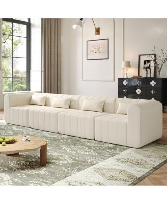 Polyester Modular Sectional Sofa with 4 Pieces