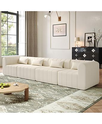Polyester Modular Sectional Sofa with 4 Pieces