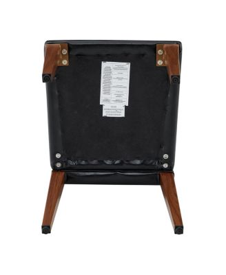 Streamdale Elegant PU Dining Chair with Ergonomic Buckle Backrest