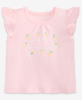Girls' Toddler 2T-4T Lemon Squeezy Flutter-Sleeve T-Shirt