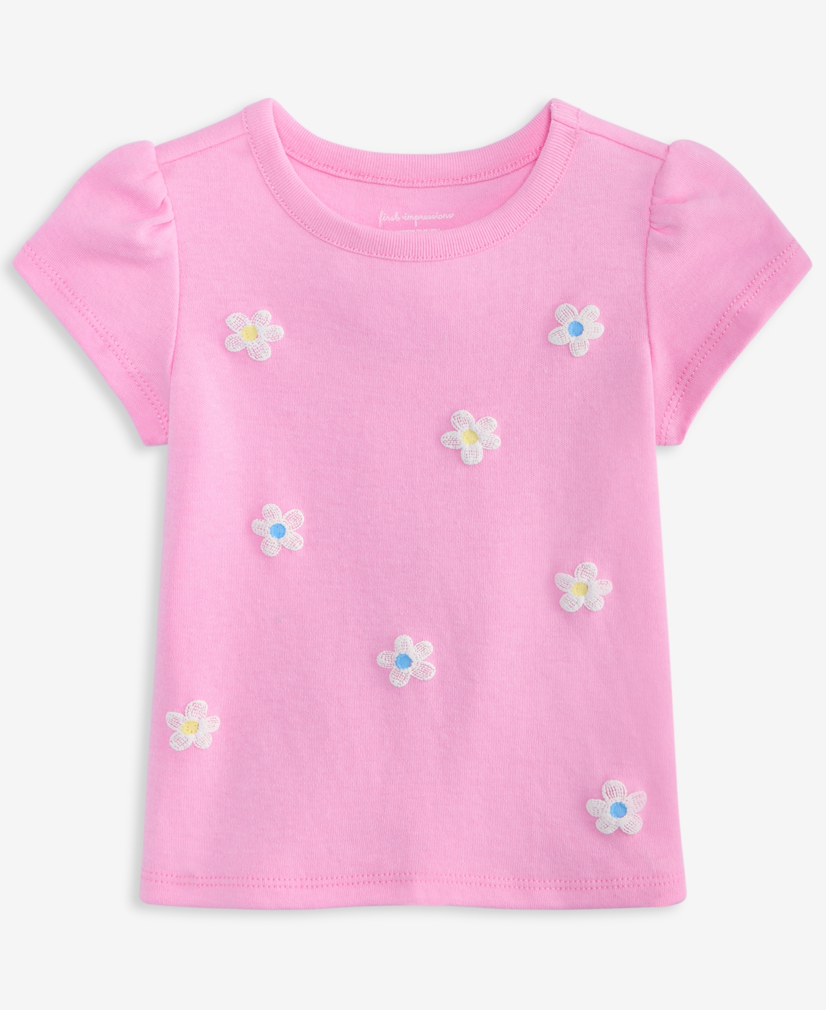 First Impressions Baby Girls' Multi-Flowers T-Shirt, Macy's Exclusive