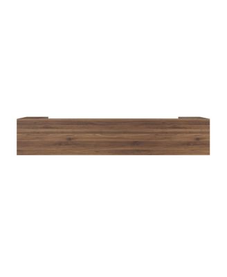 Streamdale Extra-long farmhouse console table, walnut-colored, 62.99-inch.